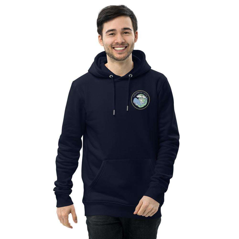 neptune’s whale ride unisex essential eco hoodie by tropical seas clothing