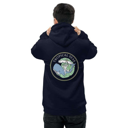 Neptune’s Whale Ride Unisex essential eco hoodie by Tropical Seas Clothing