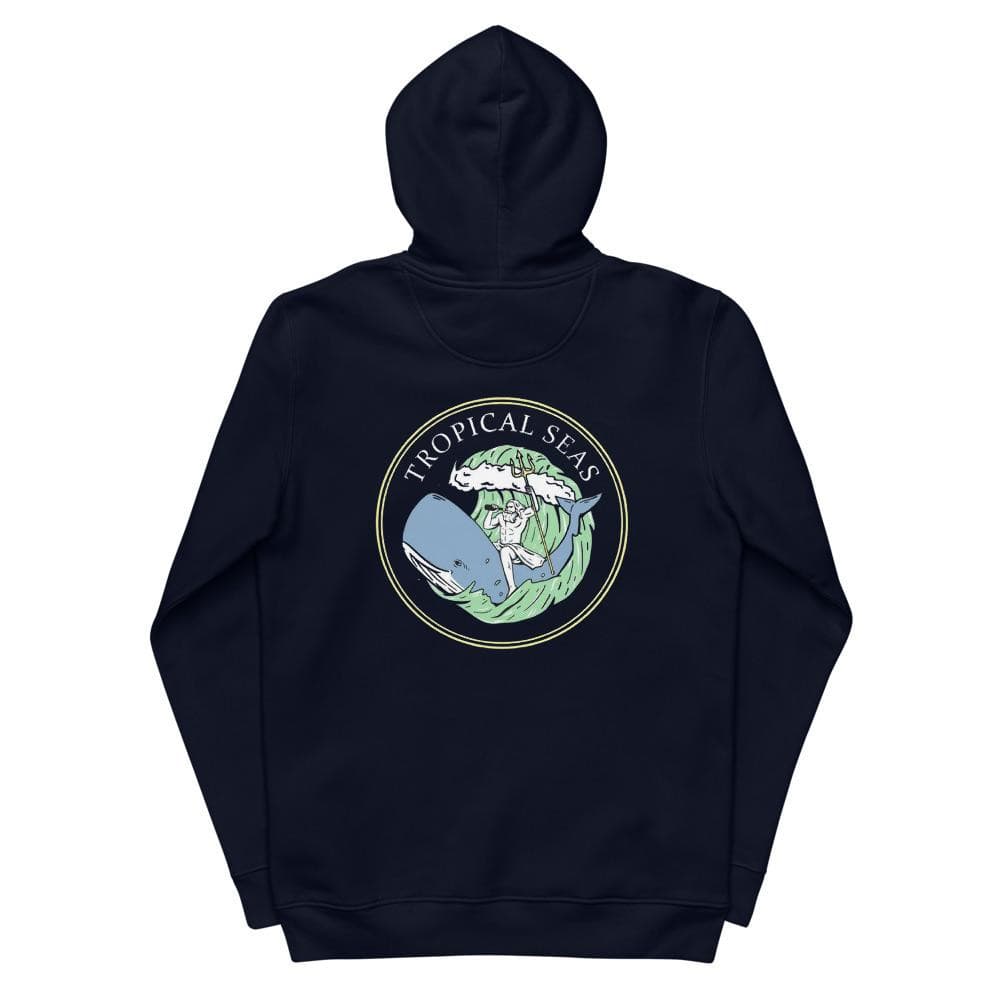 neptune’s whale ride unisex essential eco hoodie by tropical seas clothing