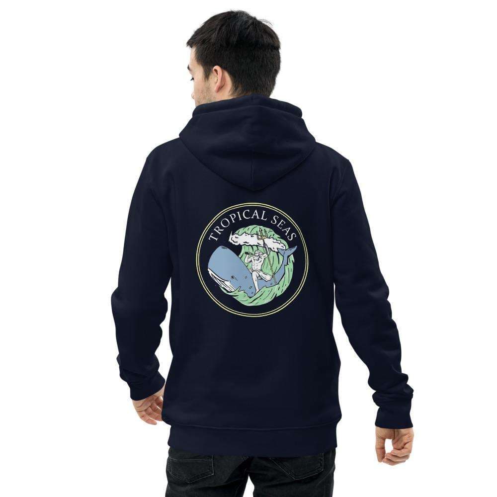 neptune’s whale ride unisex essential eco hoodie by tropical seas clothing