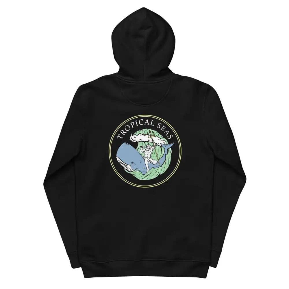 neptune’s whale ride unisex essential eco hoodie by tropical seas clothing