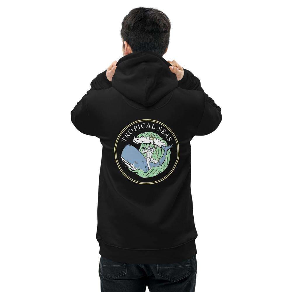 neptune’s whale ride unisex essential eco hoodie by tropical seas clothing