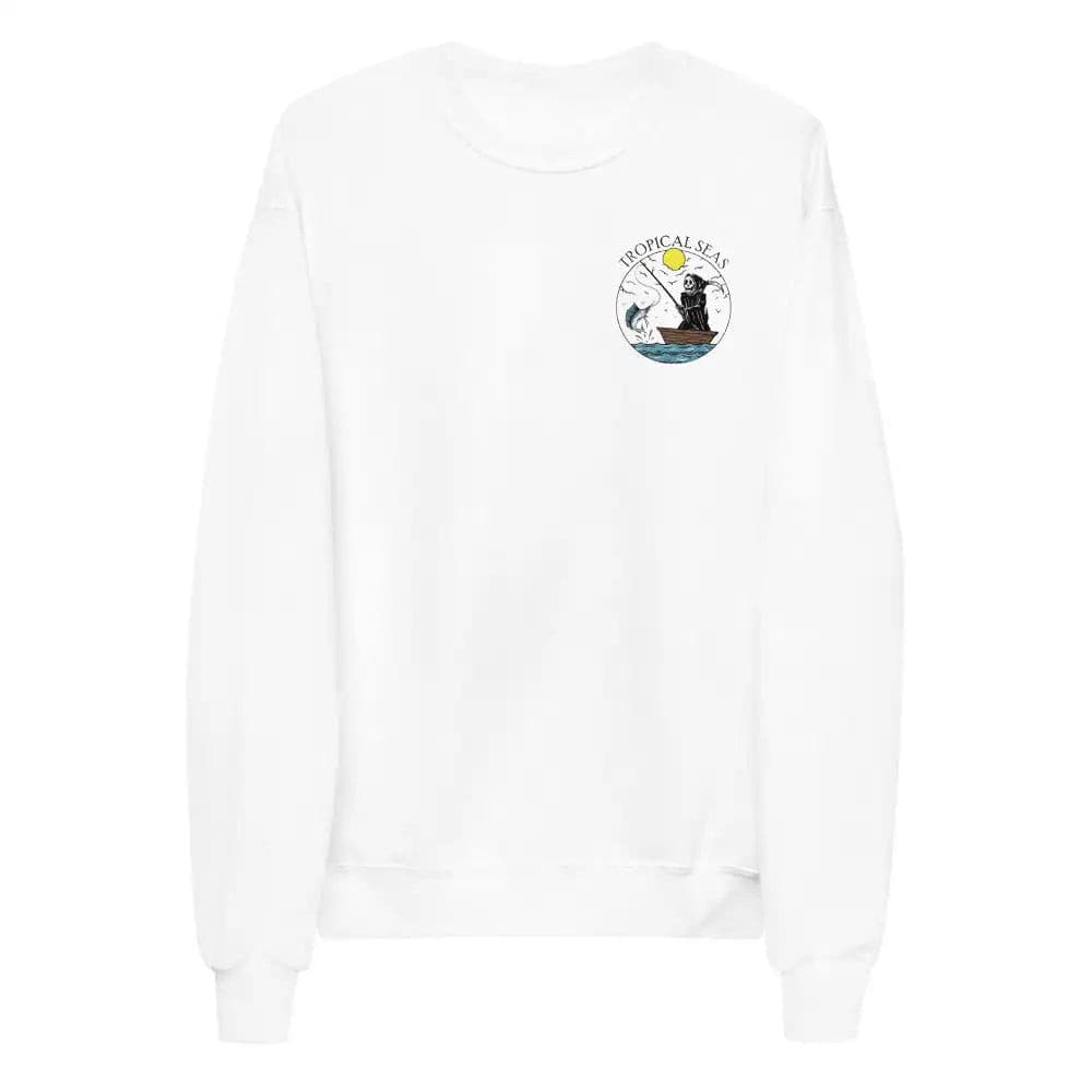 men's trolling reaper fleece sweatshirt by tropical seas clothing