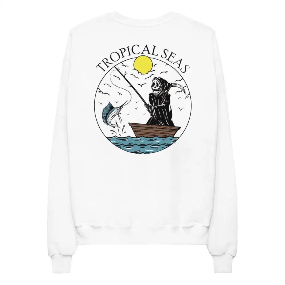 men's trolling reaper fleece sweatshirt by tropical seas clothing