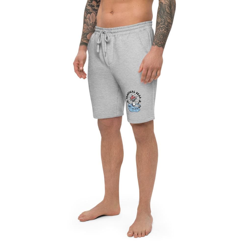 men's mushroom fleece shorts by tropical seas clothing