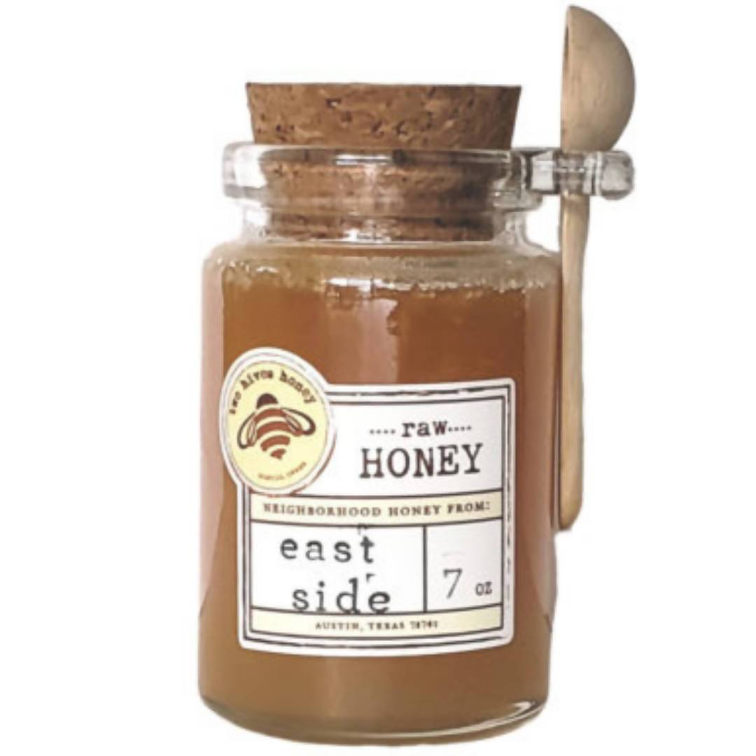 raw honey w/ cork & spoon jars - 6 jars x 7oz by farm2me