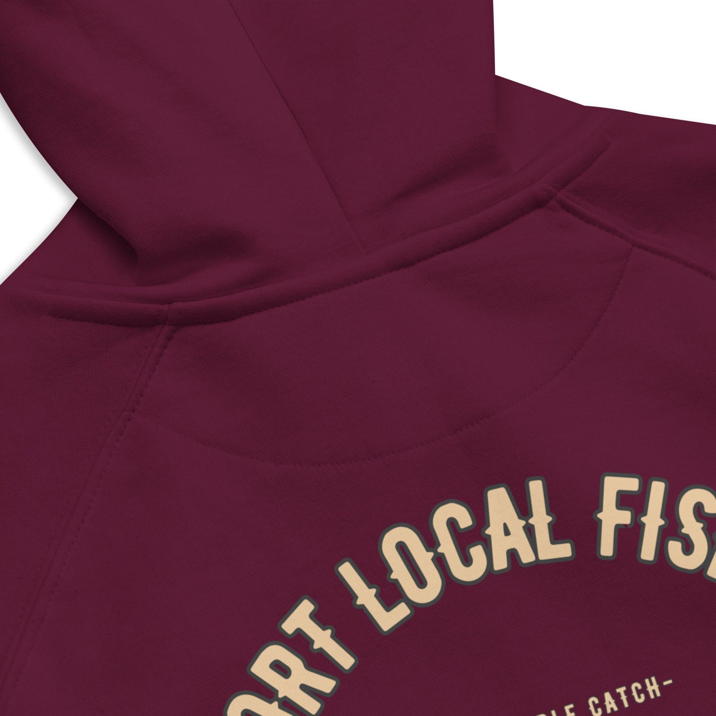 men's support local fisheries tuna eco raglan hoodie by tropical seas clothing