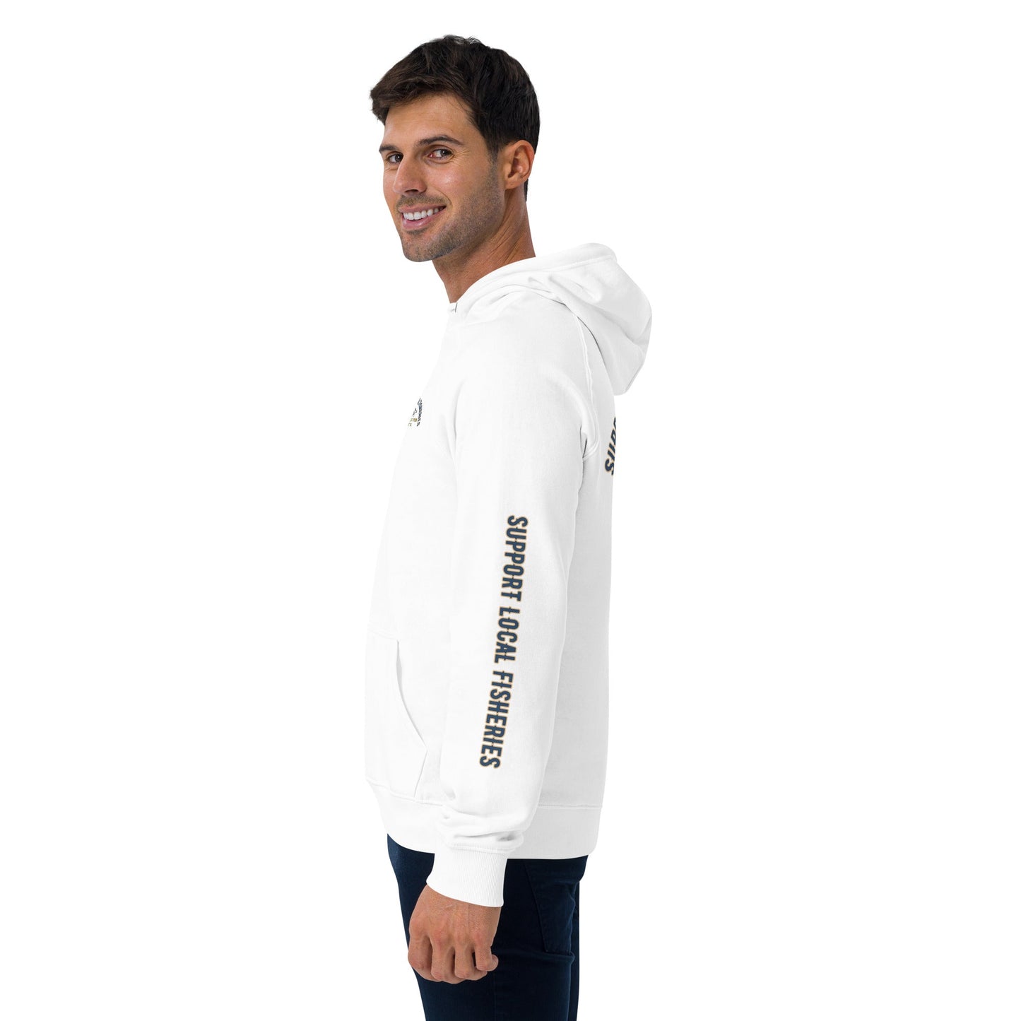 men's support local fisheries tuna eco raglan hoodie by tropical seas clothing