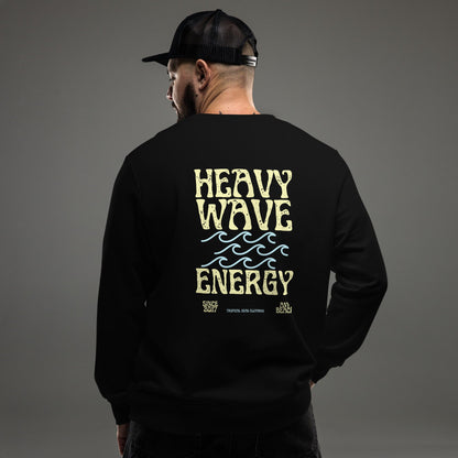 Men's Heavy Wave Energy Organic Sweatshirt by Tropical Seas Clothing