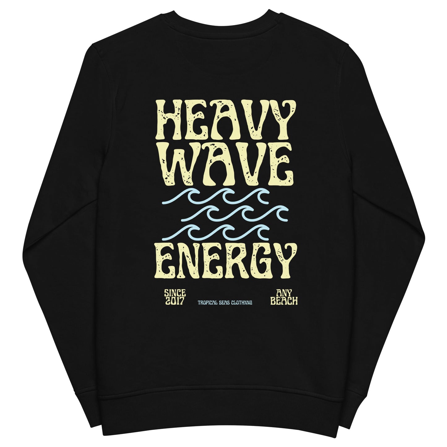 men's heavy wave energy organic sweatshirt by tropical seas clothing