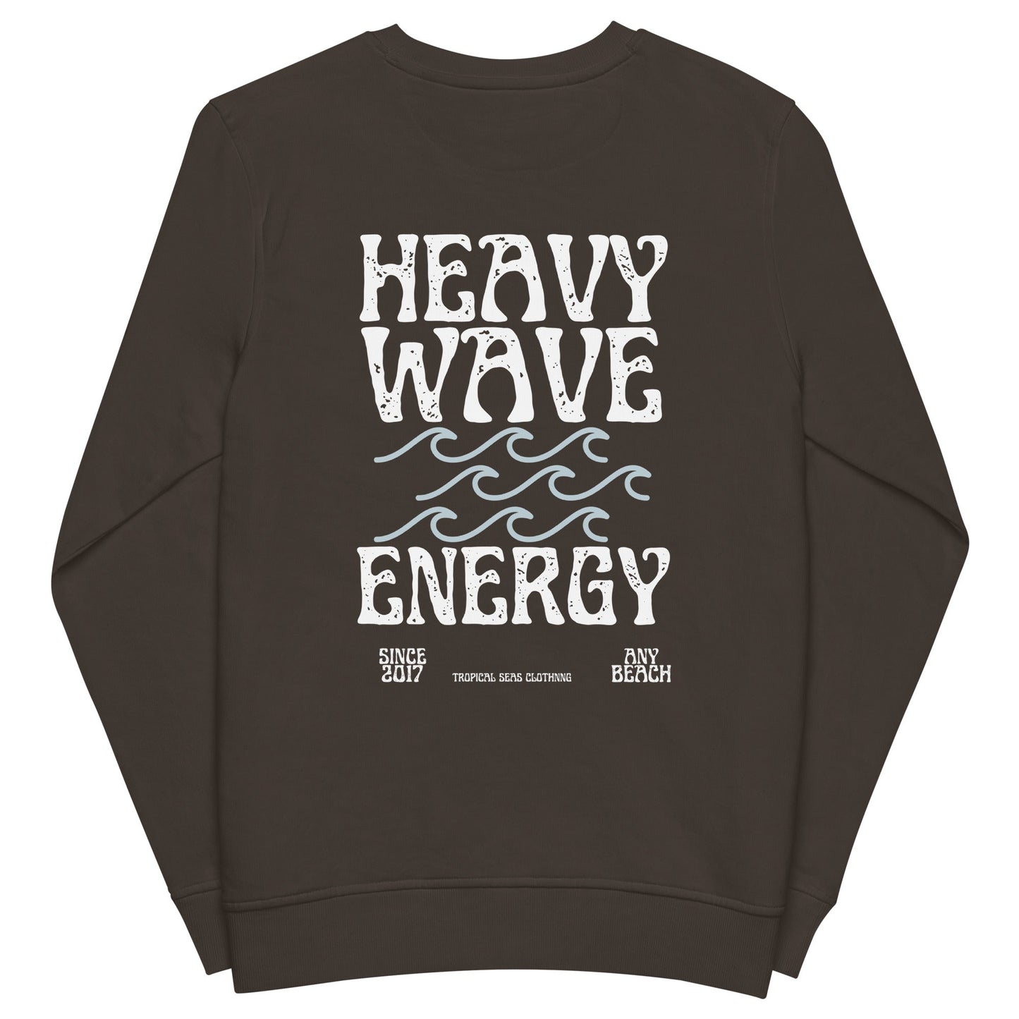 men's heavy wave energy organic sweatshirt by tropical seas clothing