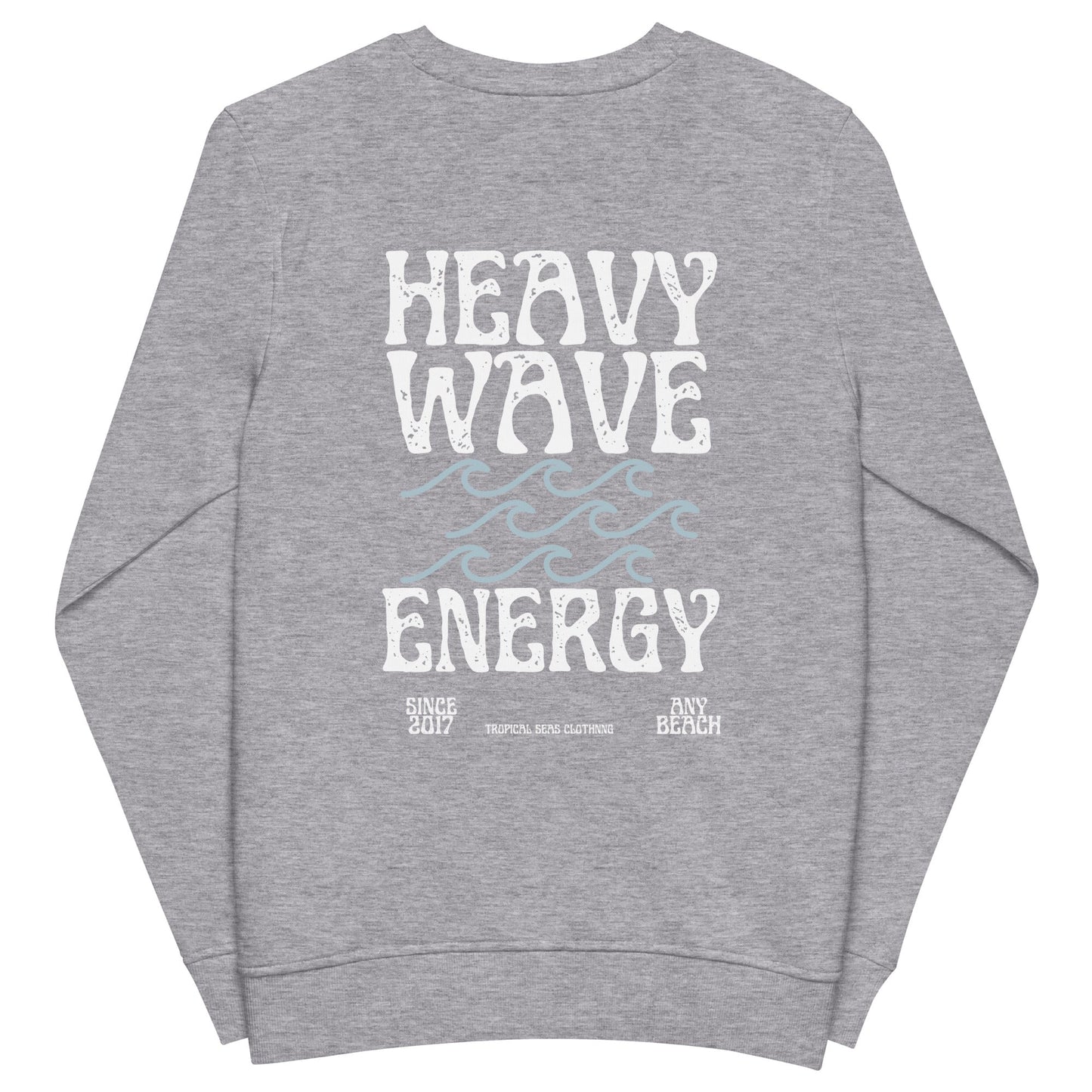 men's heavy wave energy organic sweatshirt by tropical seas clothing