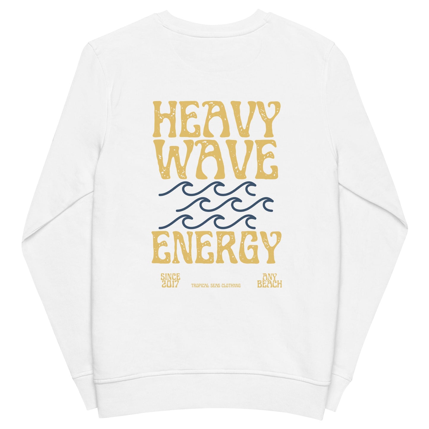 men's heavy wave energy organic sweatshirt by tropical seas clothing