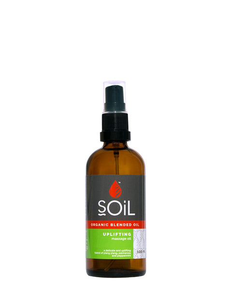 organic uplifting blended oil 100ml by soil organic aromatherapy and skincare