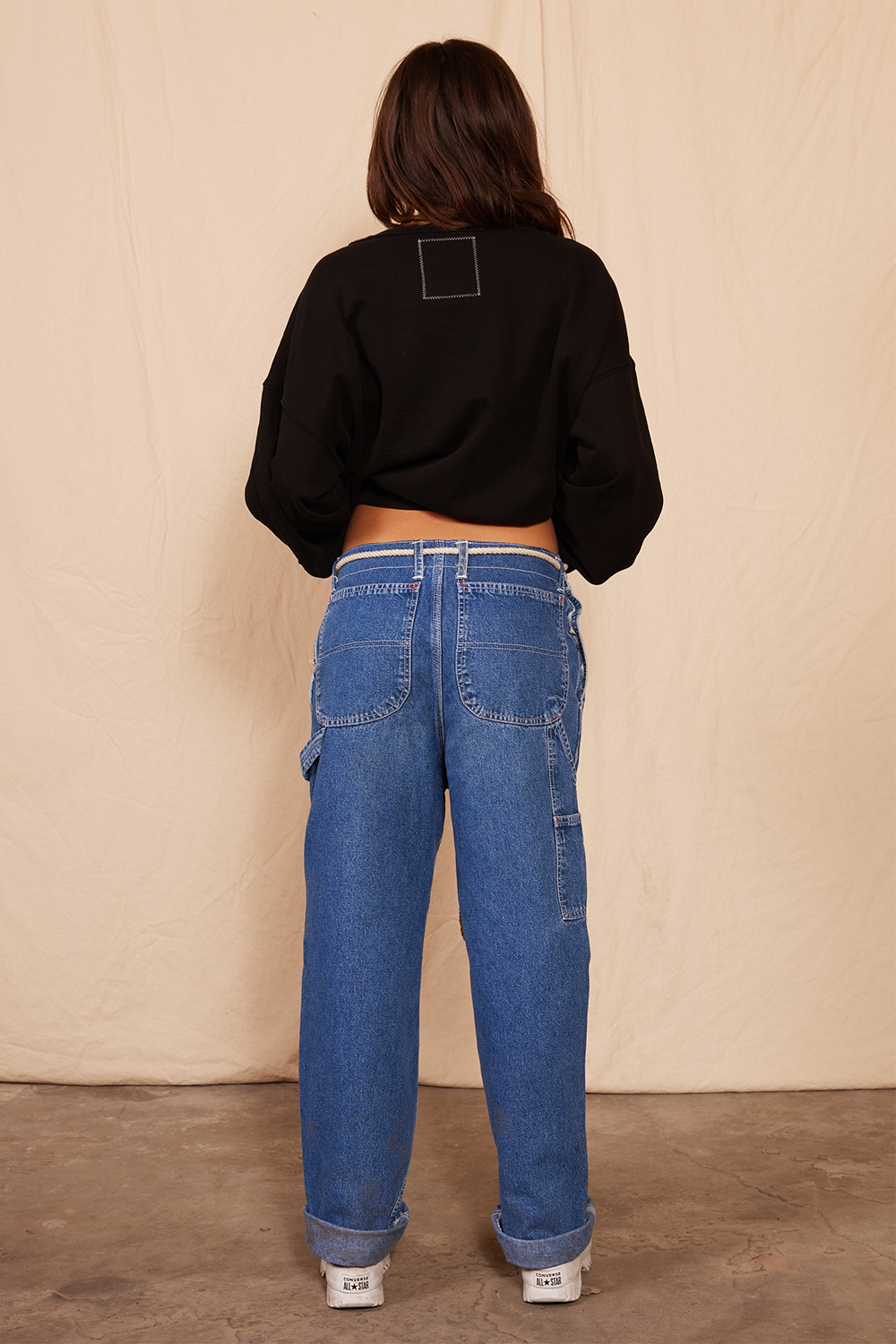 vintage low rise tie jeans by people of leisure