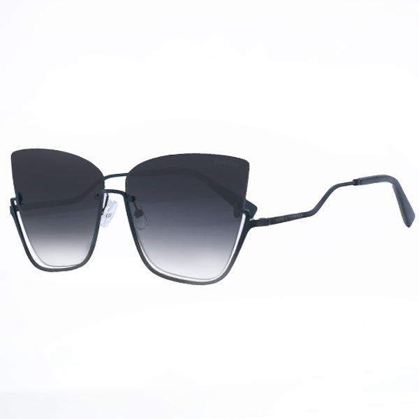 vixen - black lens black frame metal cateye sunglasses by topfoxx