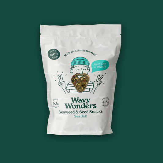 Wavy Wonders’ Sea Salt Seaweed Crackers bags - 14 bags by Farm2Me