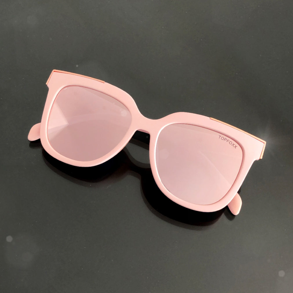 coco - rosegold frame rosegold lens wayfarer sunglasses by topfoxx